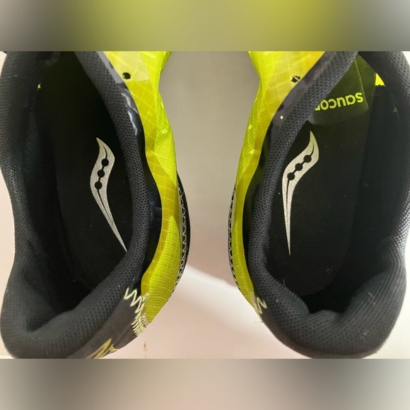 Saucony Men’s Shay XC3 Spike Running Shoe/Cleats, Size 11.5, Neon Green/Black main image 6